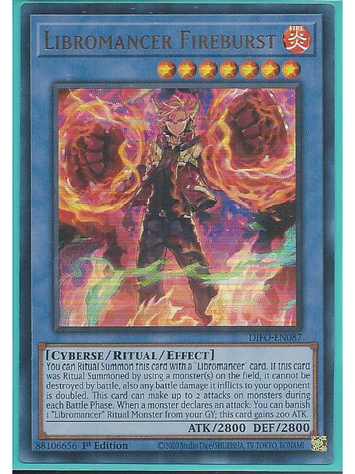 Libromancer Fireburst - DIFO-EN087 - Ultra Rare 1st Edition 1