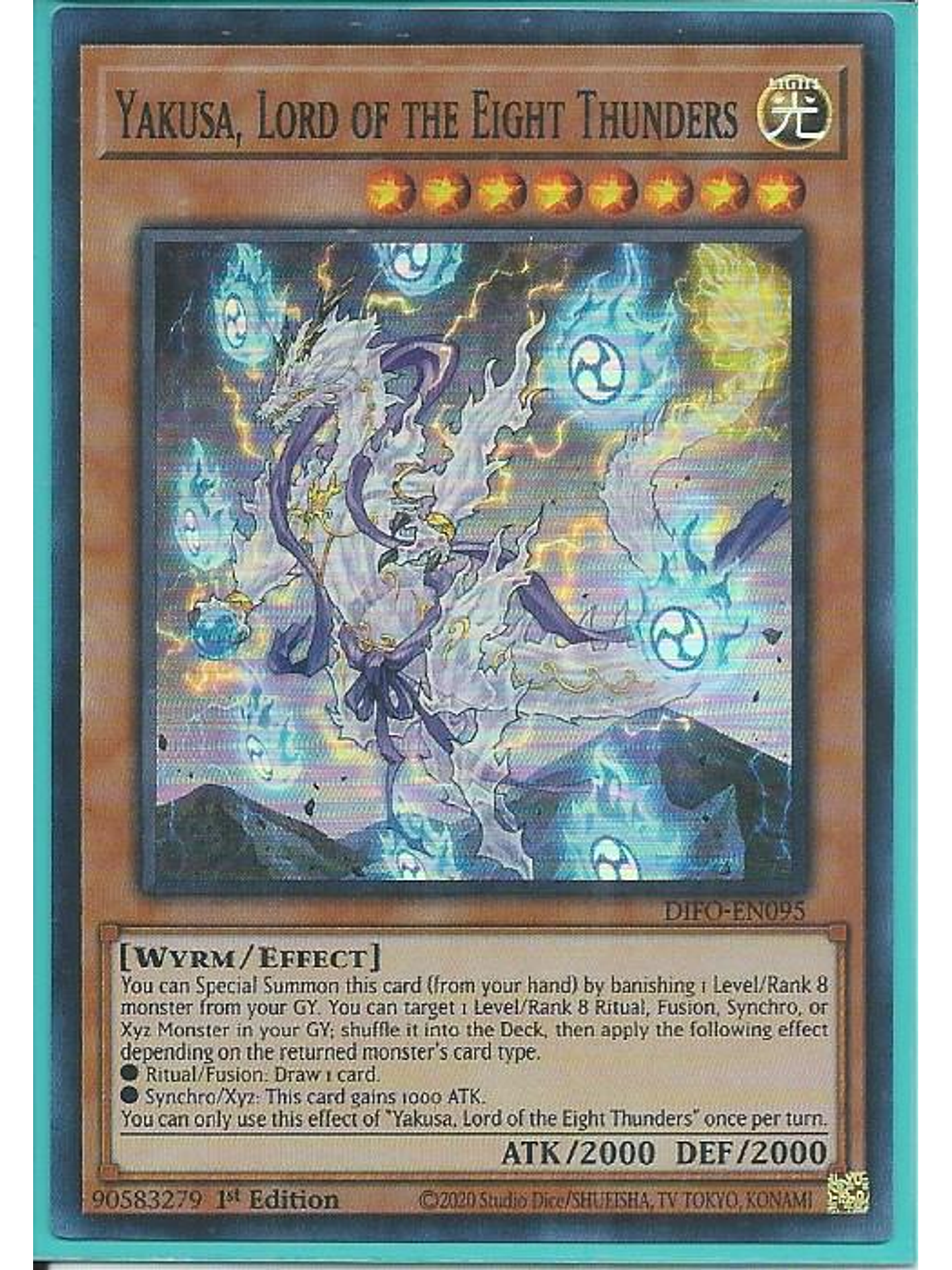 Yakusa, Lord of the Eight Thunders - DIFO-EN095 - Super Rare 1st Edition 1