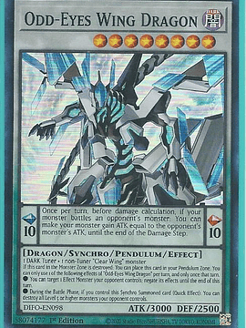 Odd-Eyes Wing Dragon - DIFO-EN098 - Super Rare 1st Edition