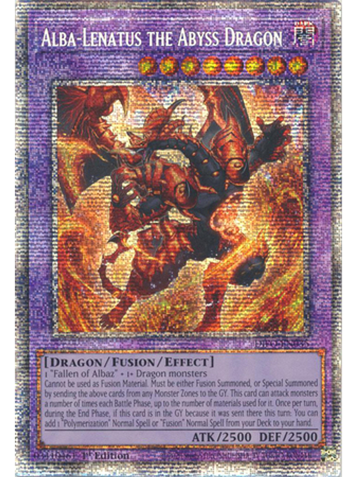 Alba-Lenatus the Abyss Dragon - DIFO-EN035 - Starlight Rare 1st Edition 1
