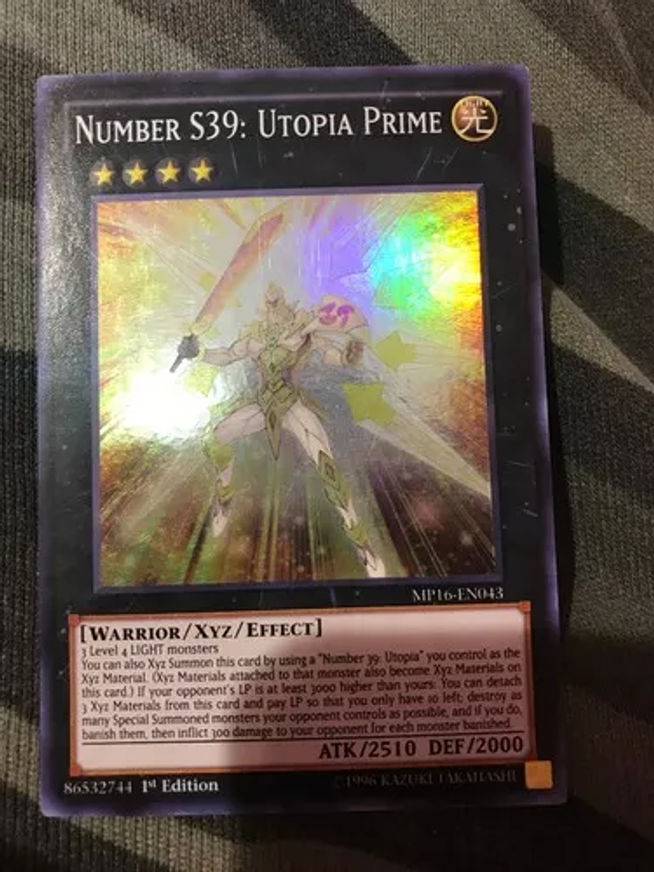 Number S39: Utopia Prime - MP16-EN043 - Super Rare 1st Edition 1
