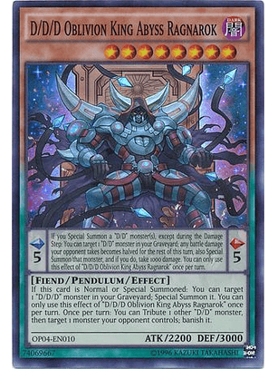 D/D/D Oblivion King Abyss Ragnarok - OP04-EN010 - Super Rare