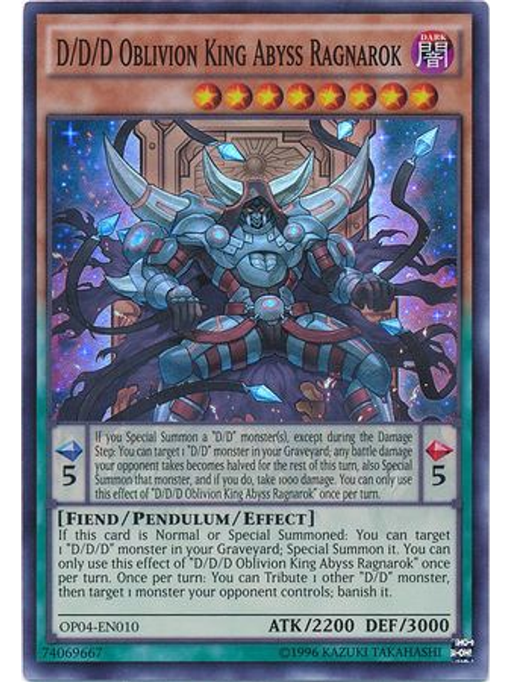 D/D/D Oblivion King Abyss Ragnarok - OP04-EN010 - Super Rare 1