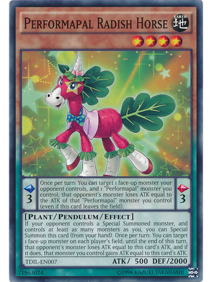 Performapal Radish Horse - TDIL-EN007 - Common Unlimited 1