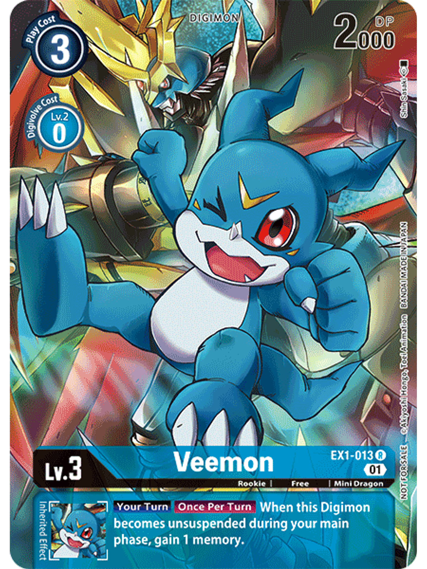 EX1-013 (Alternative Art) Veemon (Tamer's Evolution Box 2) 1