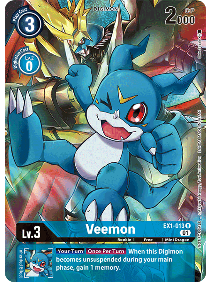 EX1-013 (Alternative Art) Veemon (Tamer's Evolution Box 2) 1