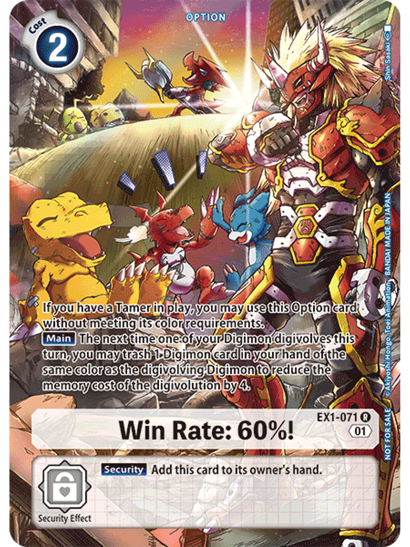 EX1-071 (Alternative Art) Win Rate: 60%! (Tamer's Evolution Box 2) 1