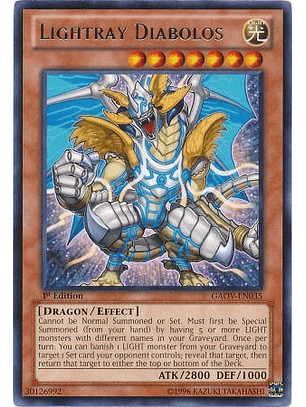 Lightray Diabolos - GAOV-EN035 - Rare 1st Edition