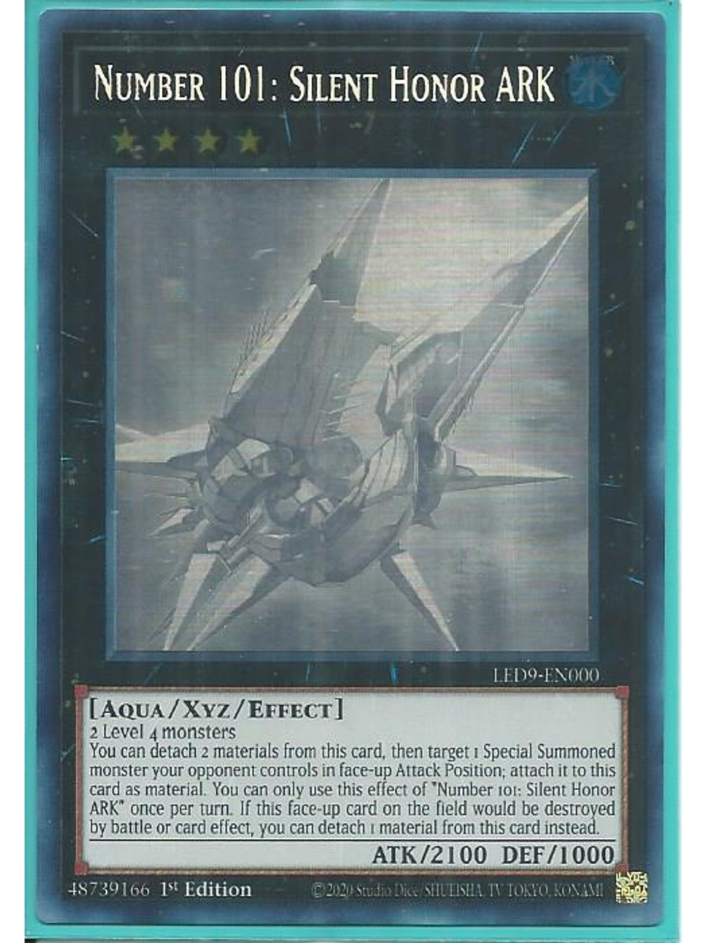 Number 101: Silent Honor ARK - LED9-EN000 - Ghost Rare 1st Edition 1