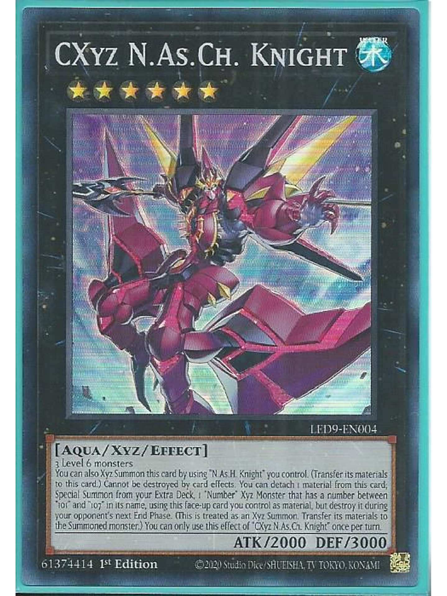 CXyz N.As.Ch. Knight - LED9-EN004 - Super Rare 1st Edition 1