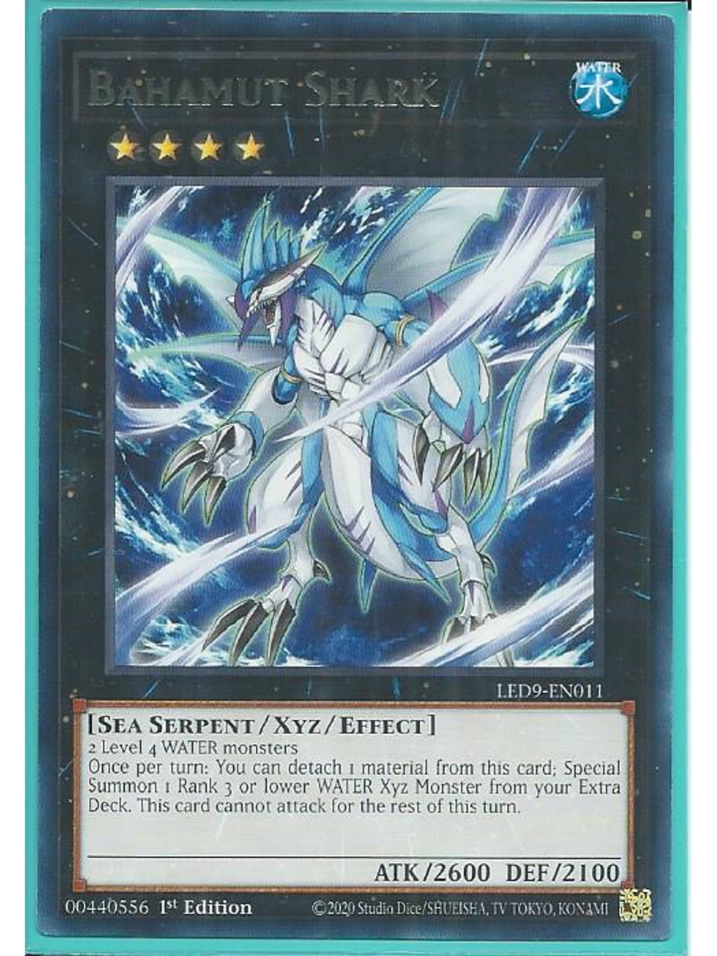Bahamut Shark - LED9-EN011 - Rare 1st Edition 1
