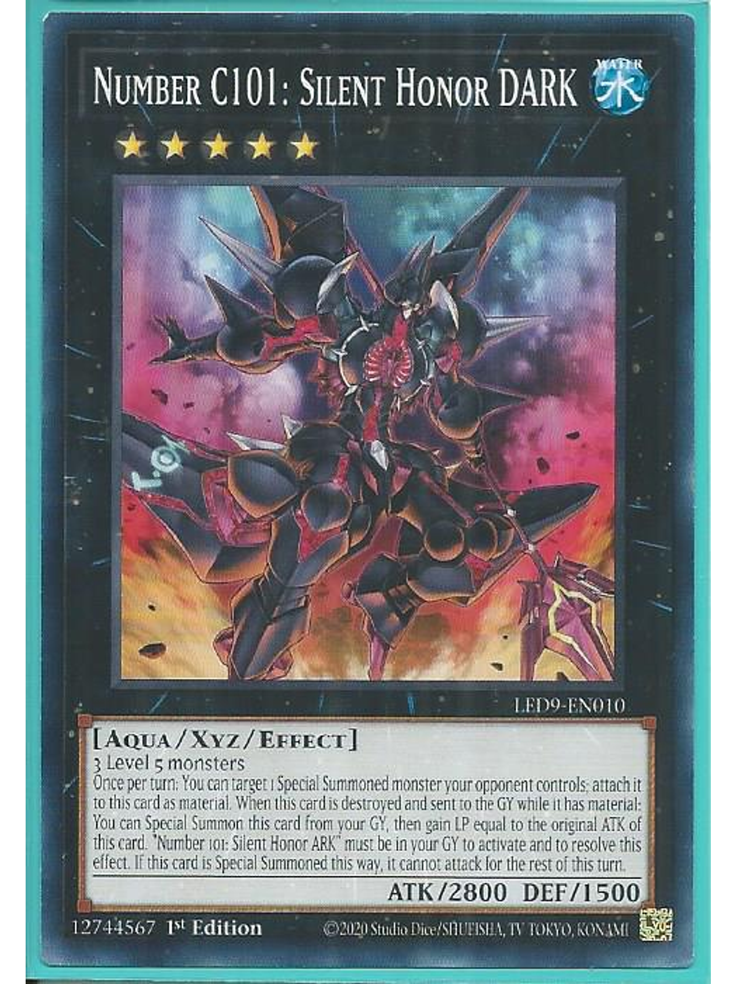 Number C101: Silent Honor DARK - LED9-EN010 - Common 1st Edition 1