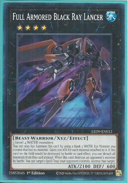 Full Armored Black Ray Lancer - LED9-EN012 - Common 1st Edition