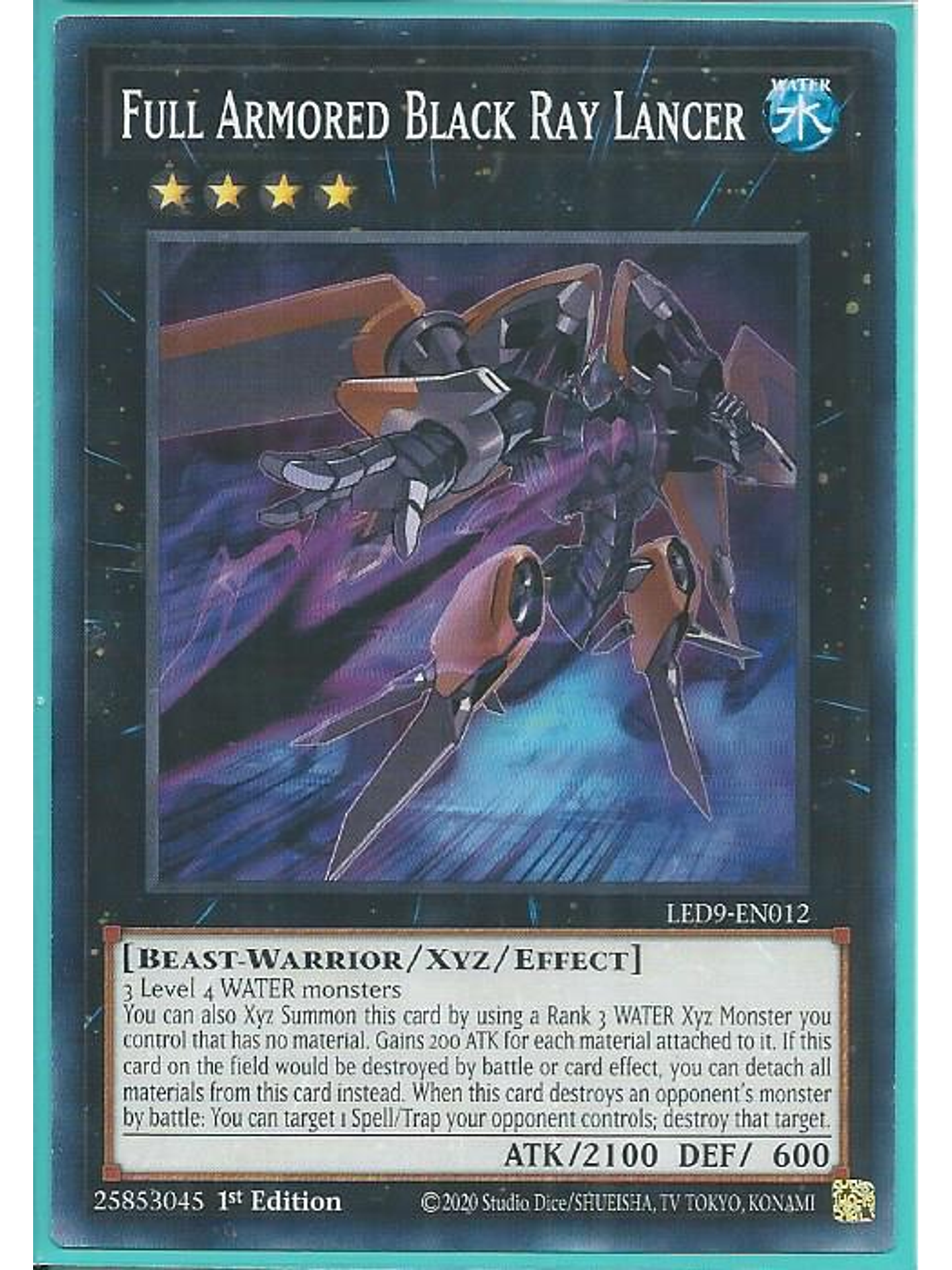 Full Armored Black Ray Lancer - LED9-EN012 - Common 1st Edition 1