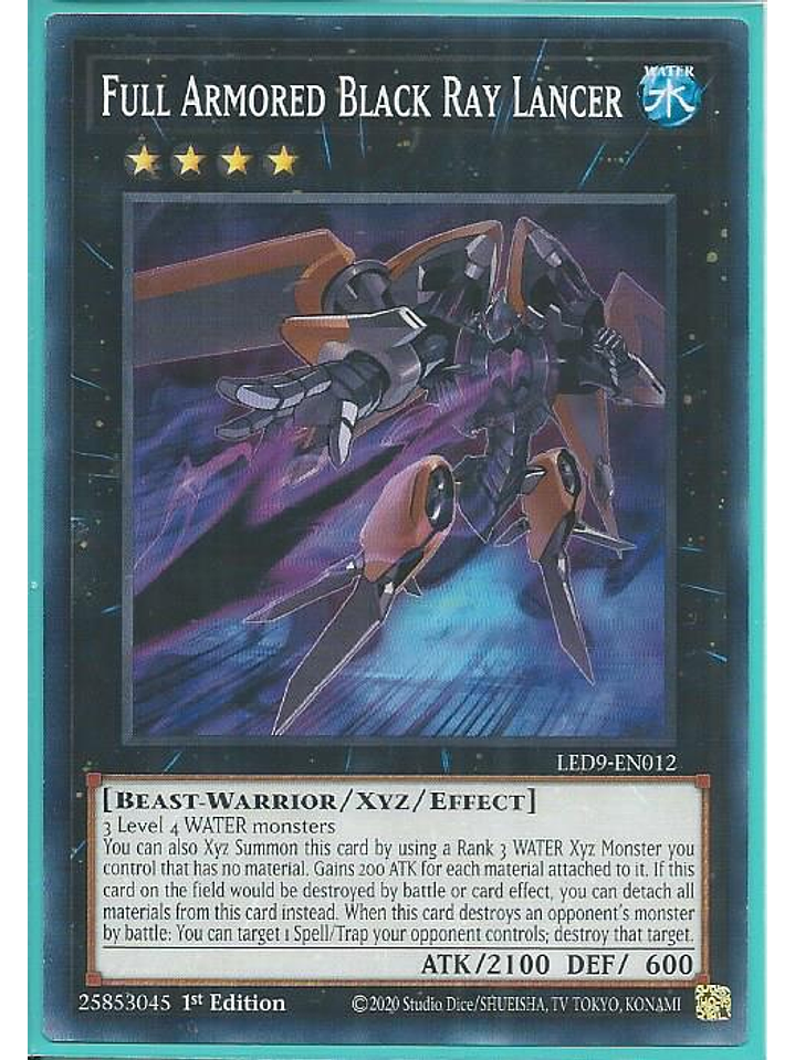 Full Armored Black Ray Lancer - LED9-EN012 - Common 1st Edition 1
