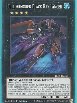 Full Armored Black Ray Lancer - LED9-EN012 - Common 1st Edition