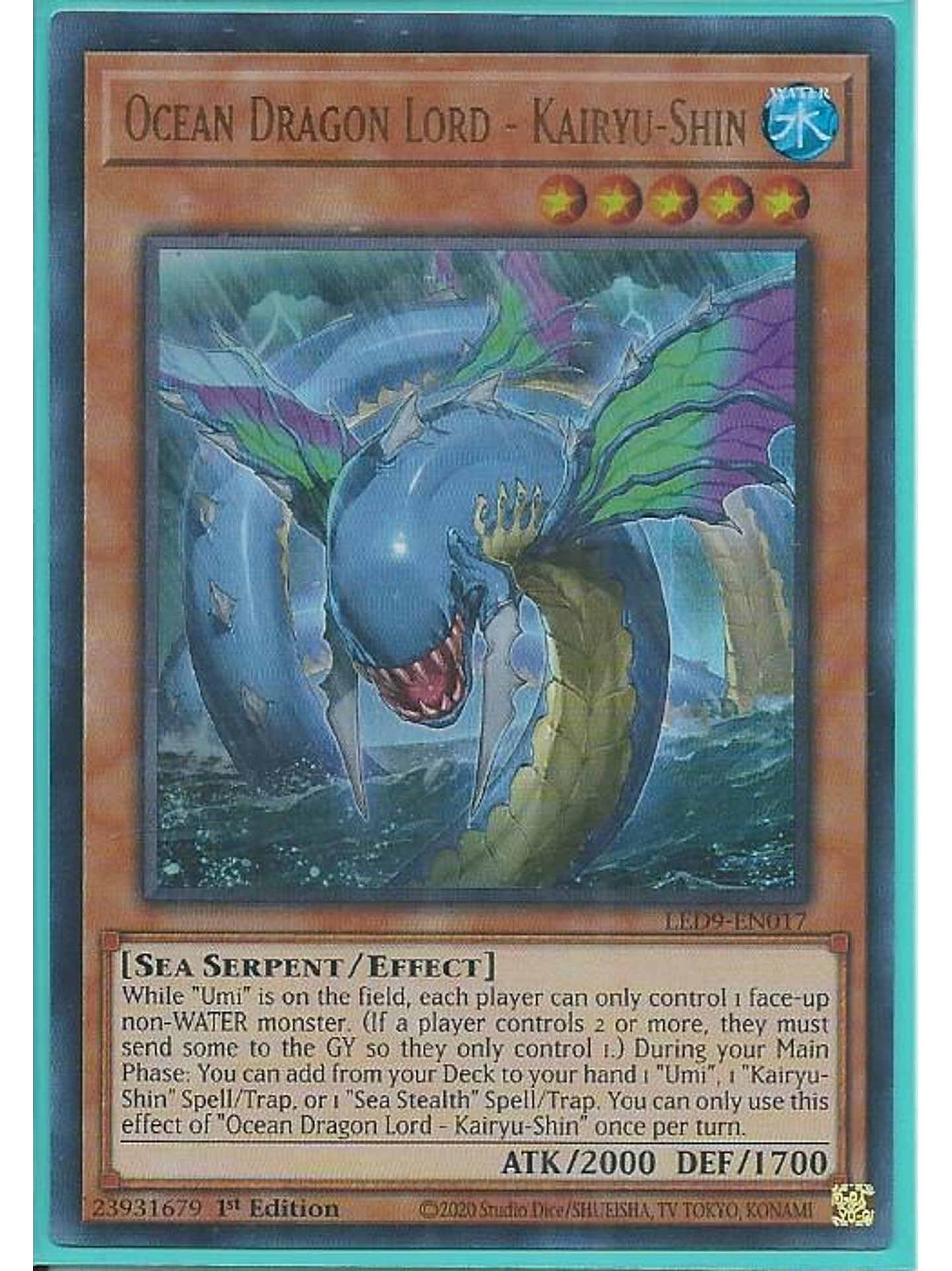 Ocean Dragon Lord - Kairyu-Shin - LED9-EN017 - Ultra Rare 1st Edition 1