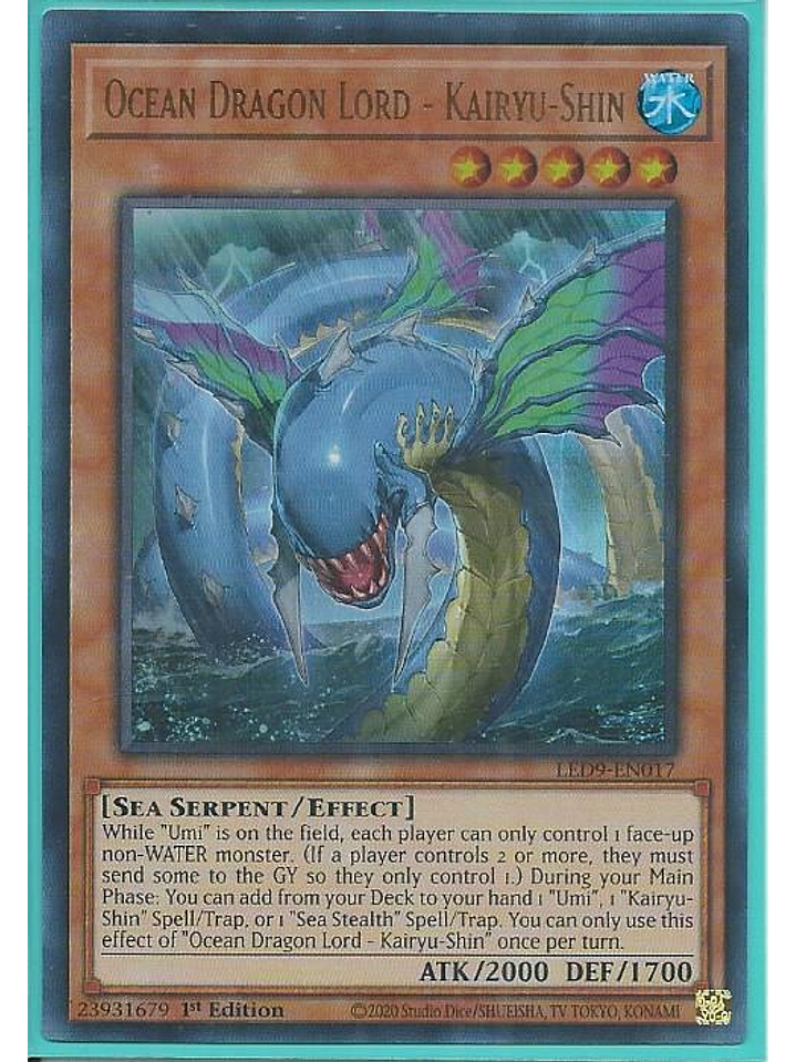 Ocean Dragon Lord - Kairyu-Shin - LED9-EN017 - Ultra Rare 1st Edition 1