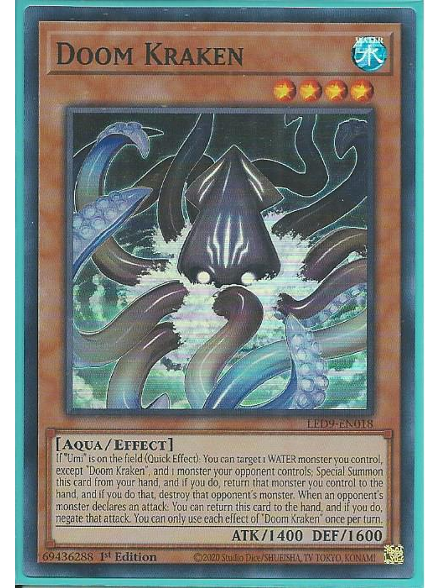 Doom Kraken - LED9-EN018 - Super Rare 1st Edition 1