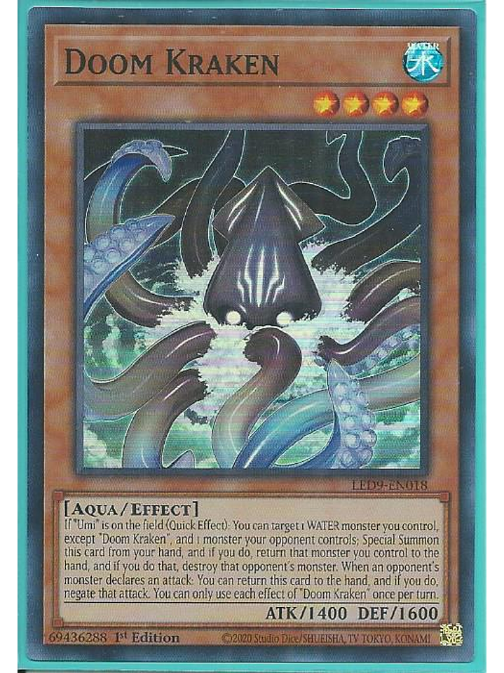 Doom Kraken - LED9-EN018 - Super Rare 1st Edition 1