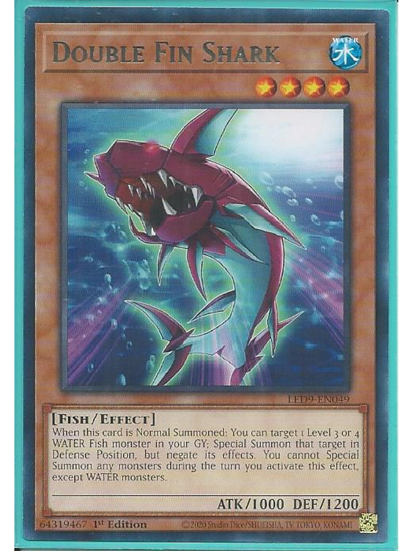 Double Fin Shark - LED9-EN049 - Rare 1st Edition 1