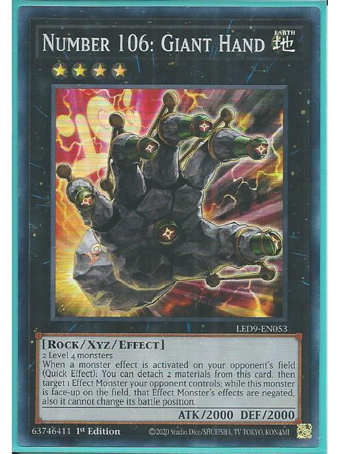 Number 106: Giant Hand - LED9-EN053 - Super Rare 1st Edition 1
