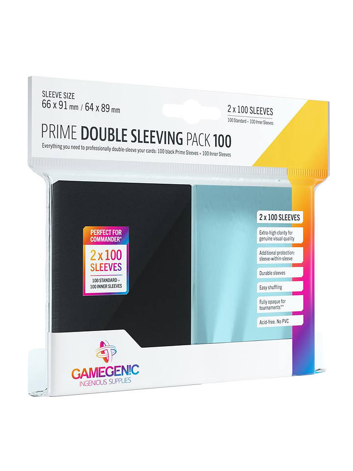 Protectores Standard PRIME Double Sleeving Pack (x100) 1