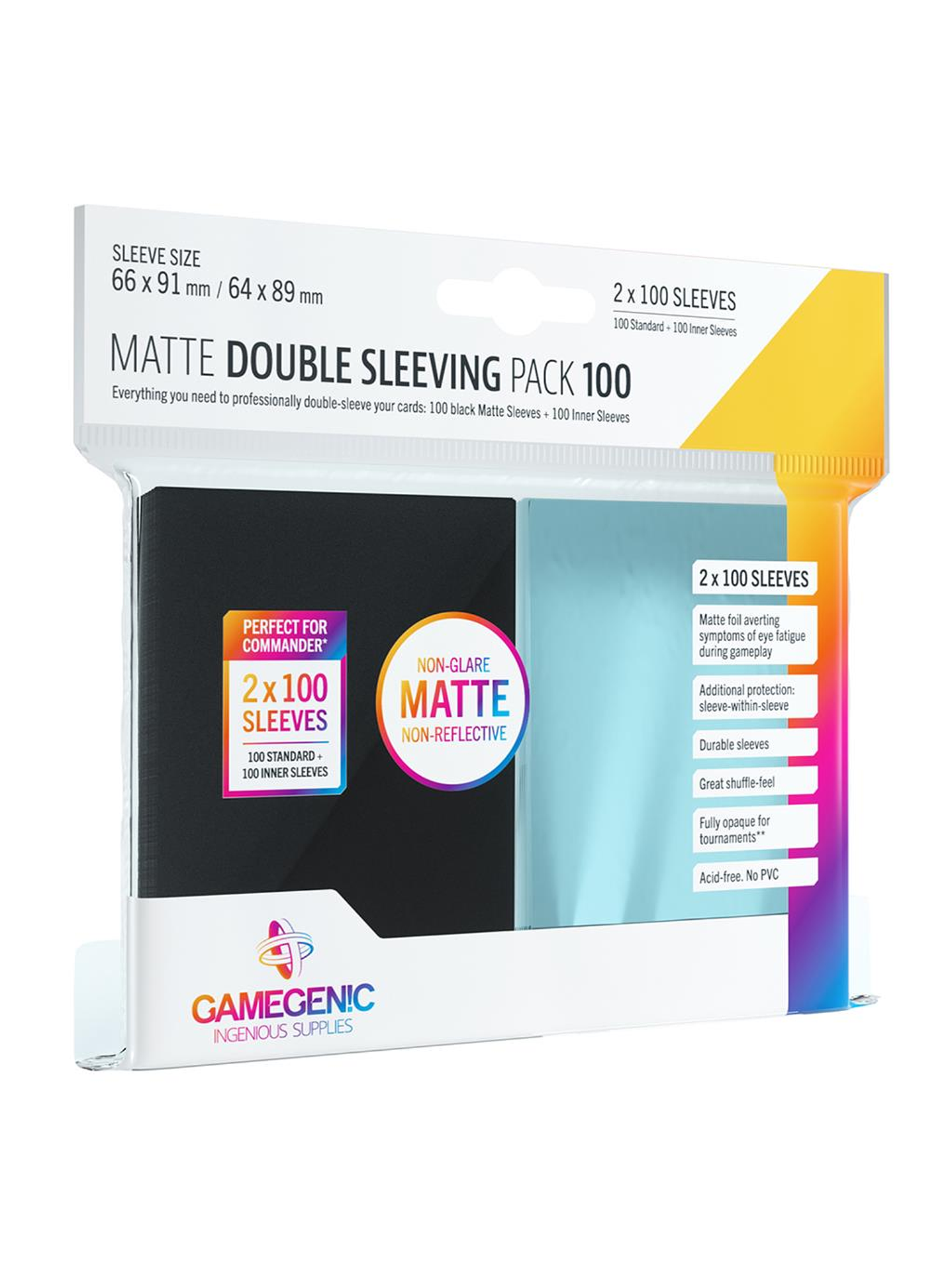 Protectores Standard MATTE PRIME Double Sleeving Pack (x100) 1