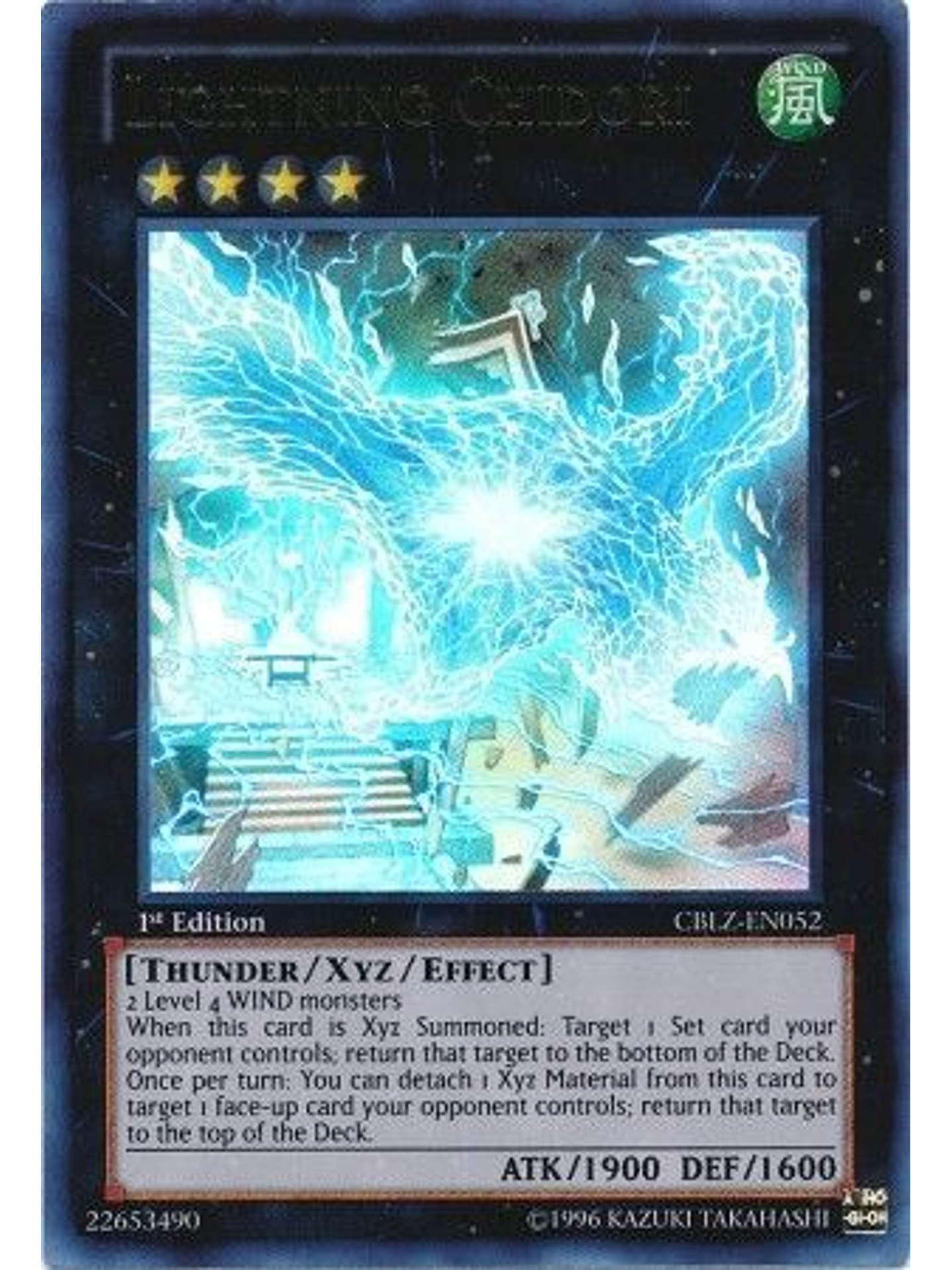 Lightning Chidori - CBLZ-EN052 - Ultra Rare 1st Edition 1
