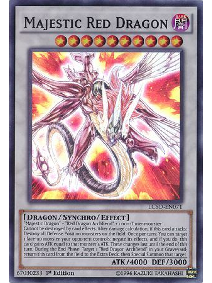 Majestic Red Dragon - LC5D-EN071 - Super Rare 1st Edition 1
