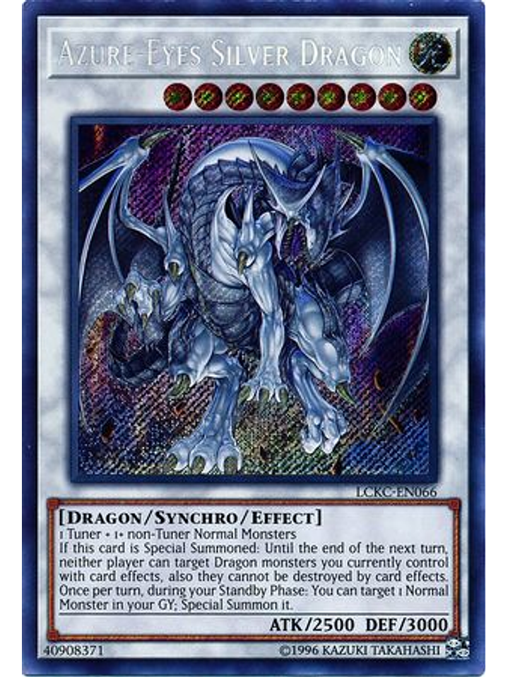 Azure-Eyes Silver Dragon - LCKC-EN066 - Secret Rare Unlimited 1
