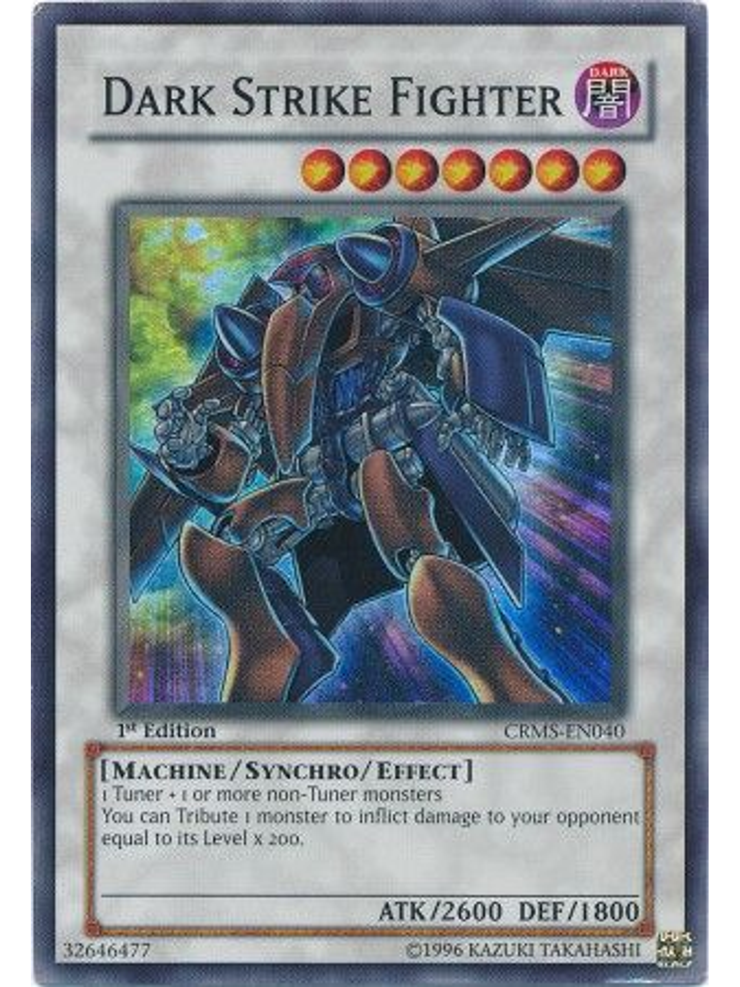 Dark Strike Fighter - CRMS-EN040 - Super Rare 1st Edition 1
