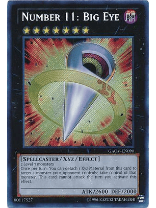 Number 11: Big Eye - GAOV-EN090 - Secret Rare Unlimited