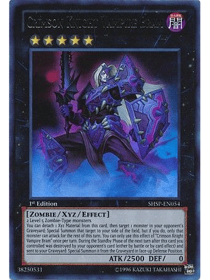 Crimson Knight Vampire Bram - SHSP-EN054 - Ultra Rare 1st Edition