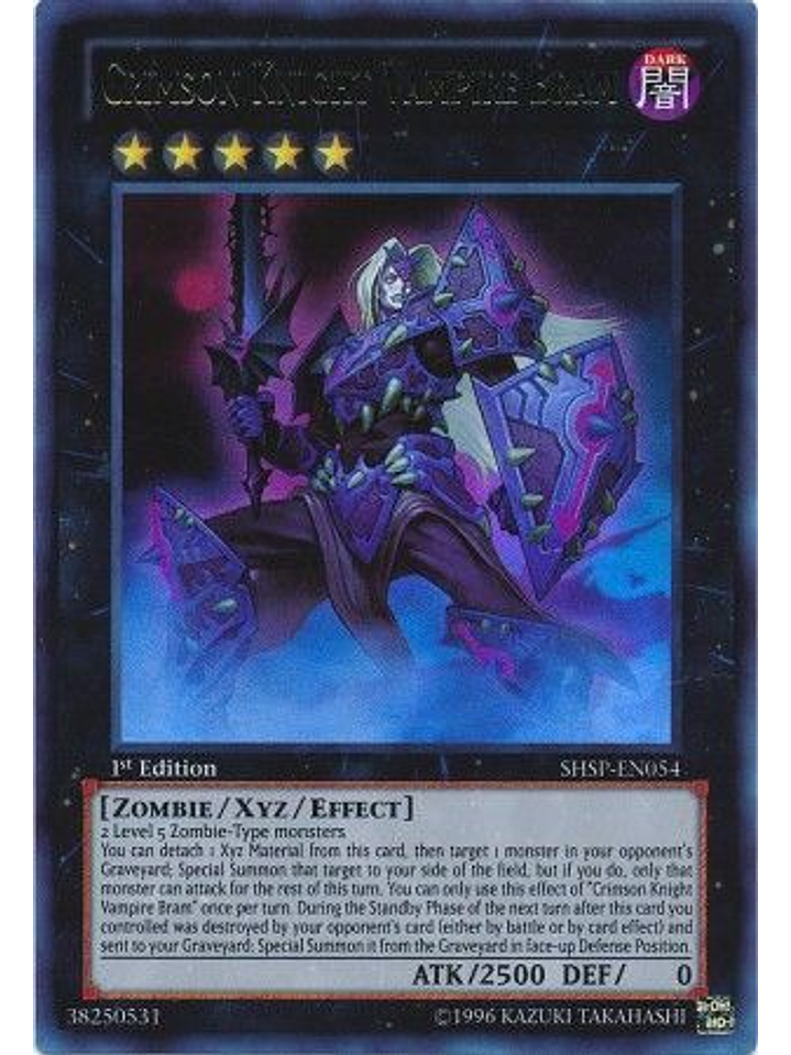 Crimson Knight Vampire Bram - SHSP-EN054 - Ultra Rare 1st Edition 1