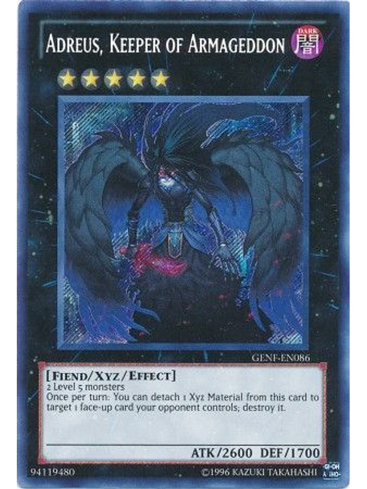 Adreus, Keeper of Armageddon - GENF-EN086 - Secret Rare Unlimited 1