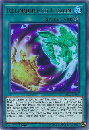 Relinquished Fusion - LED2-EN004 - Ultra Rare 1st Edition