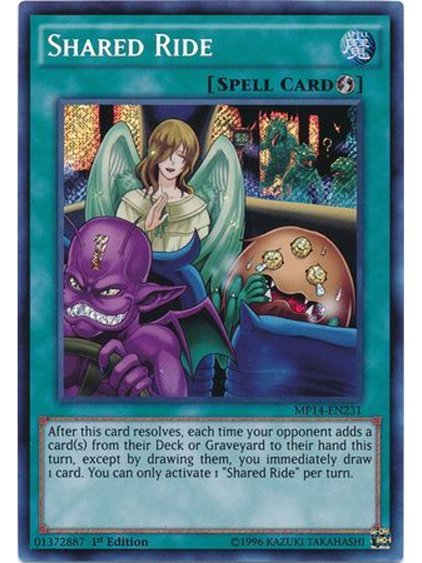 Shared Ride - MP14-EN231 - Secret Rare 1st Edition 1