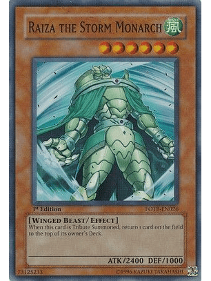 Raiza the Storm Monarch - FOTB-EN026 - Super Rare 1st Edition