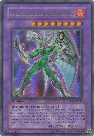 Elemental Hero Shining Phoenix Enforcer - EOJ-EN033 - Ultra Rare 1st Edition