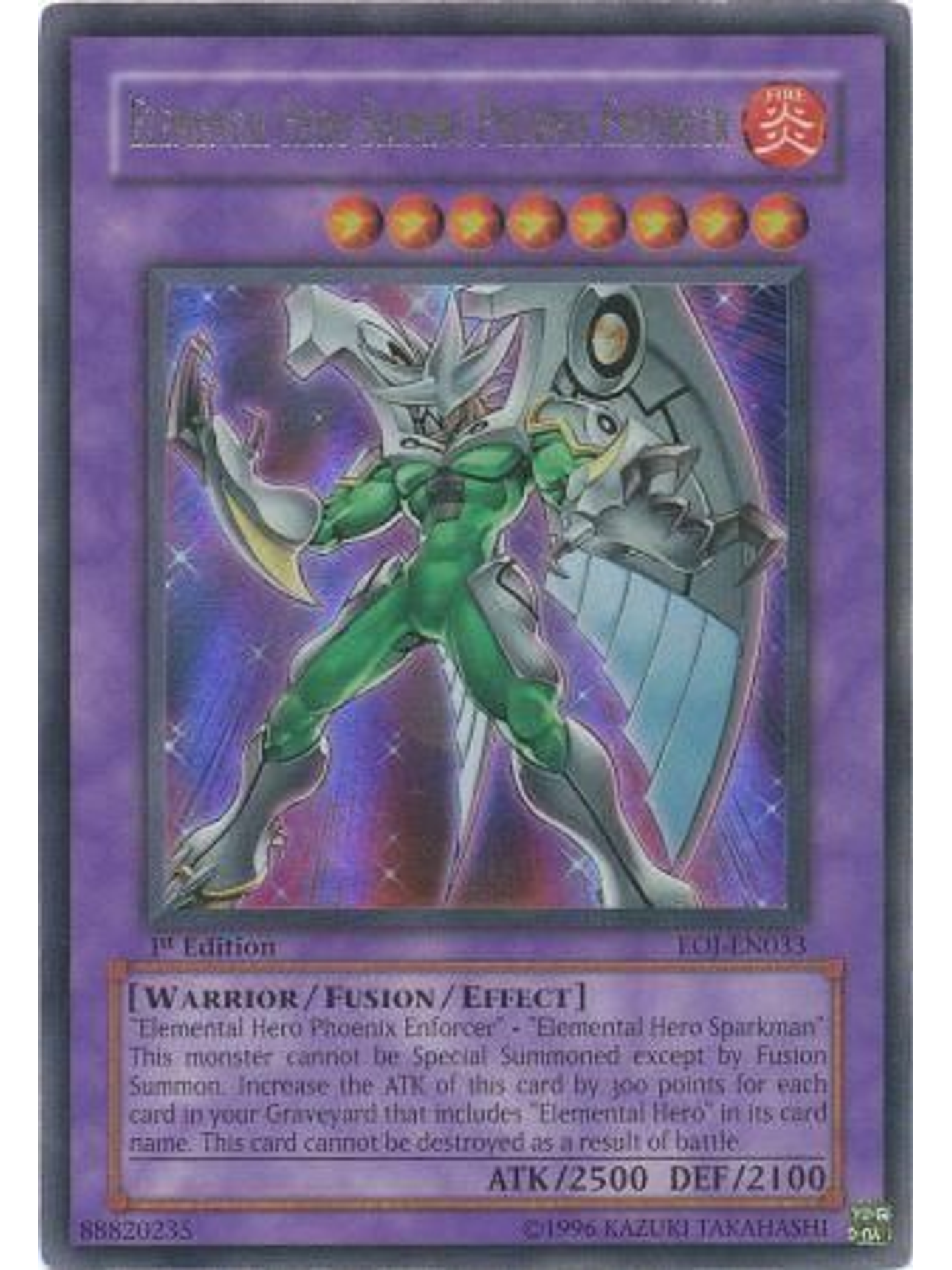 Elemental Hero Shining Phoenix Enforcer - EOJ-EN033 - Ultra Rare 1st Edition 1