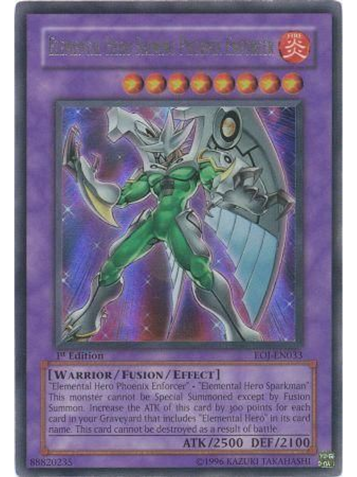 Elemental Hero Shining Phoenix Enforcer - EOJ-EN033 - Ultra Rare 1st Edition 1