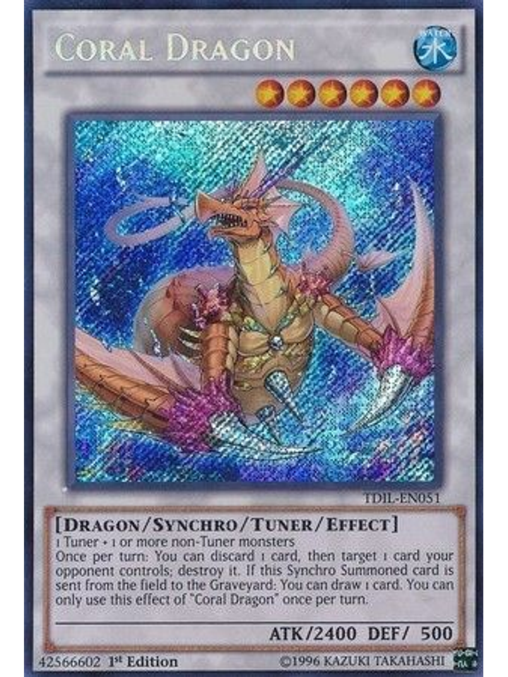 Coral Dragon - TDIL-EN051 - Secret Rare 1st Edition 1