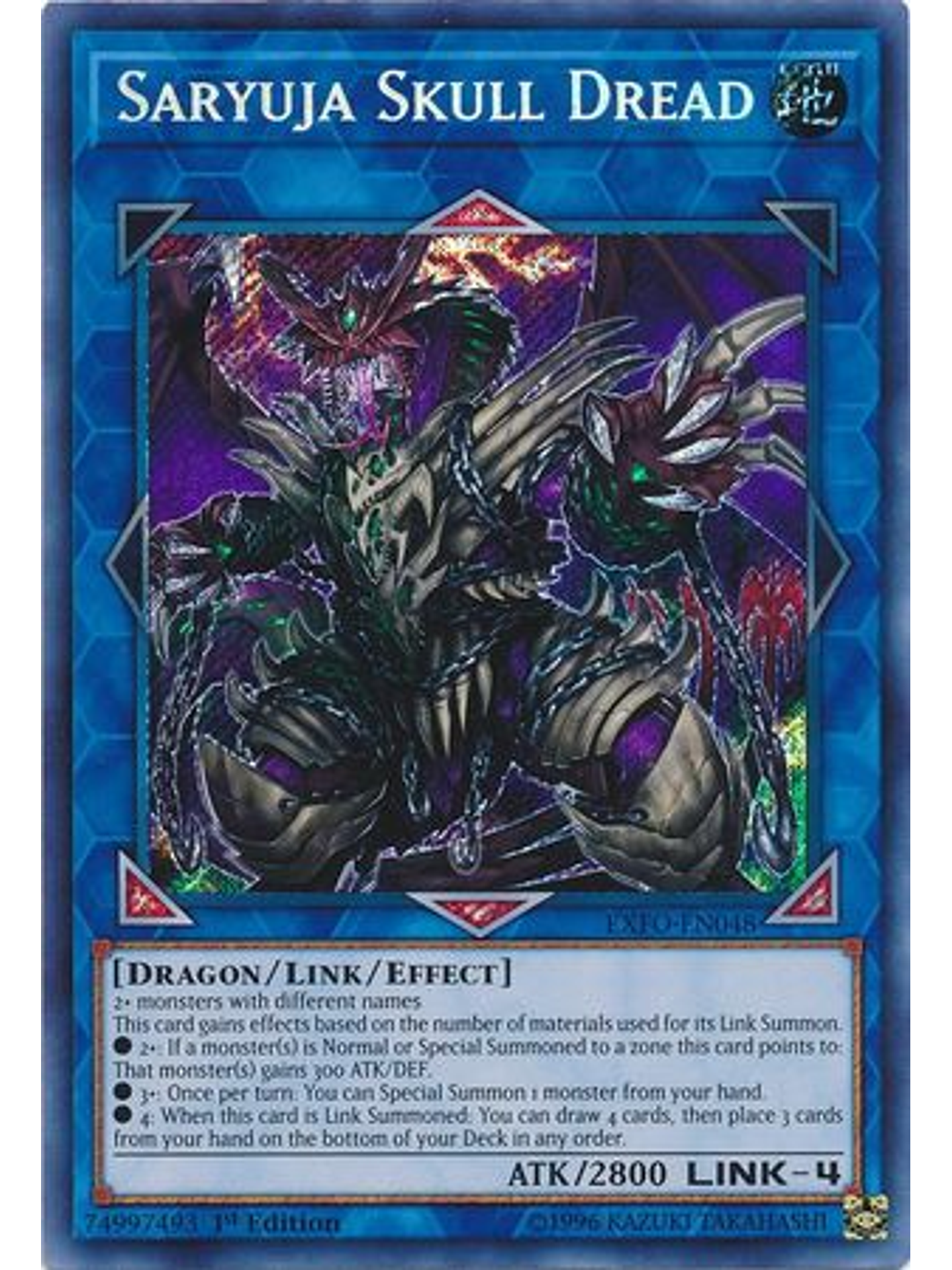 Saryuja Skull Dread - EXFO-EN048 - Secret Rare 1st Edition 1