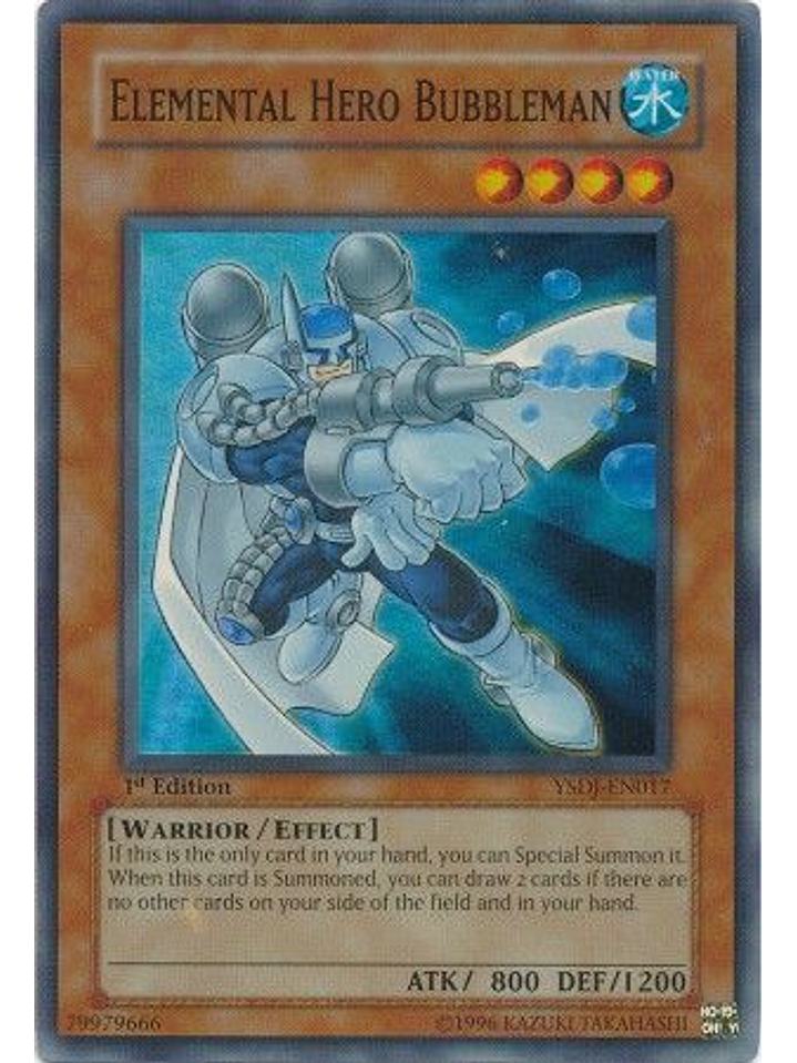 Elemental Hero Bubbleman - YSDJ-EN017 - Super Rare 1st Edition 1