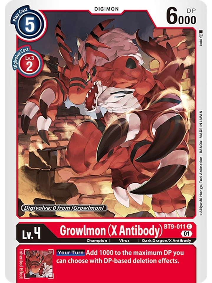 BT9-011 C Growlmon -X Antibody- 1