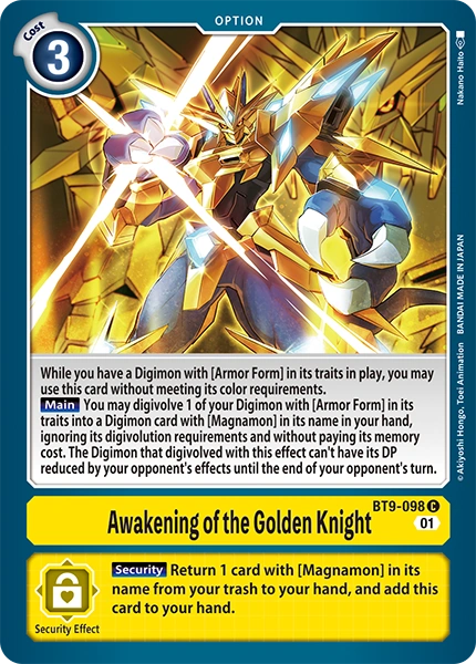 BT9-098 C Awakening of the Golden Knight