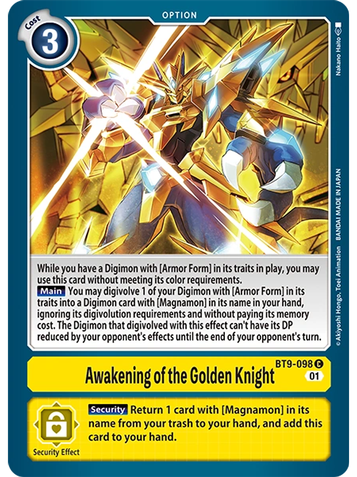 BT9-098 C Awakening of the Golden Knight 1