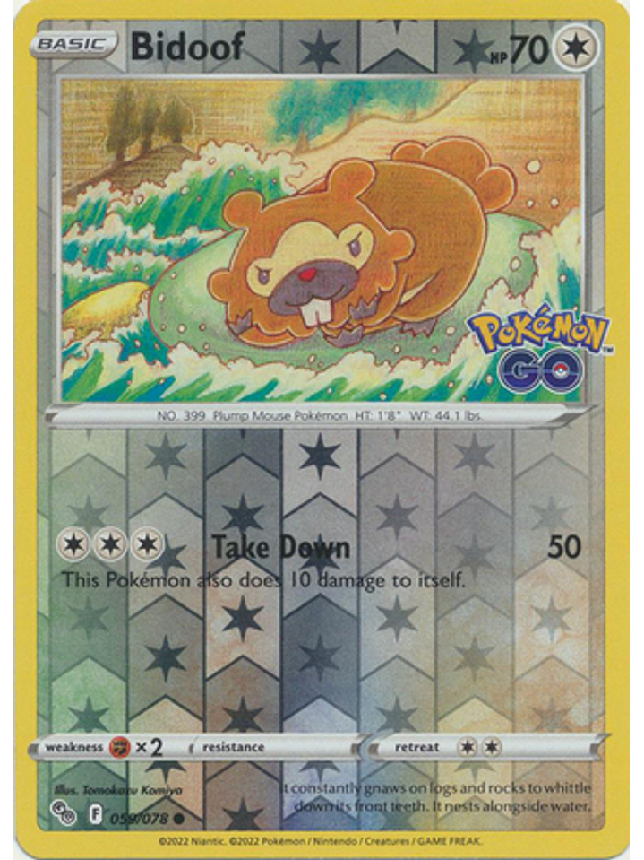 Bidoof - 059/078 - Common Reverse Holo 1