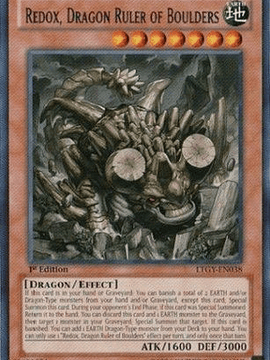 Redox, Dragon Ruler of Boulders - LTGY-EN038 - Rare 1st Edition